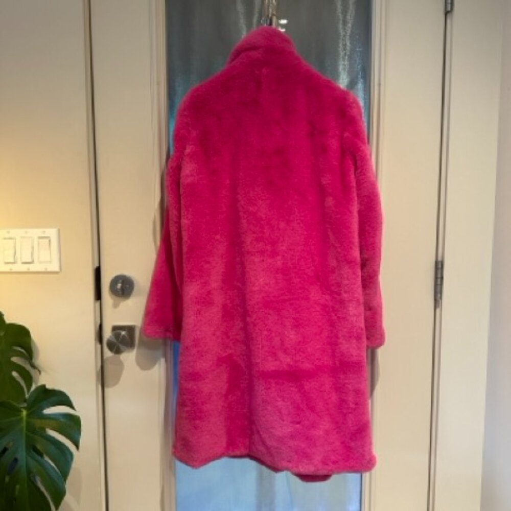 NWT - Avec Les Filles - Faux Fur Coat - HOT PINK - Picture 4 of 6